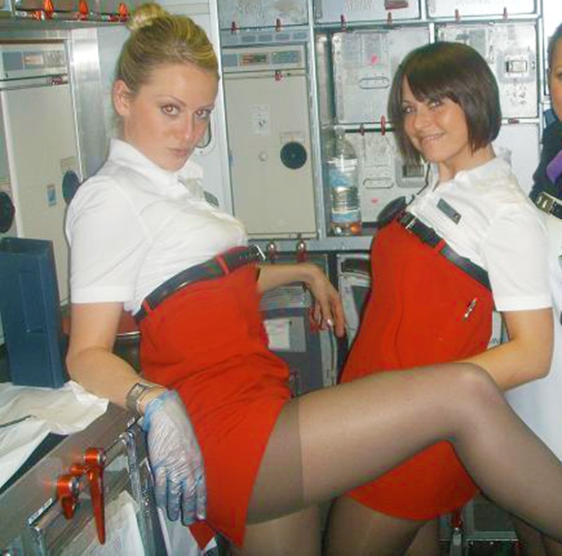 Stewardess gangbang