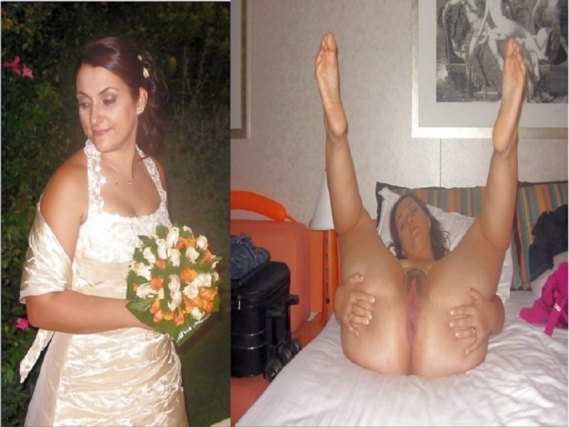 На фото голая невеста подготавливает свою киску